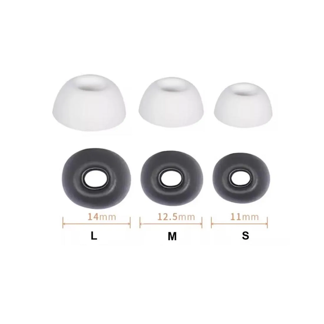 6PCS Silicone Ear Tips for Xiaomi Redmi Buds 6 6Pro 5 5Pro 4 4Pro Eartips Ear Pads Caps