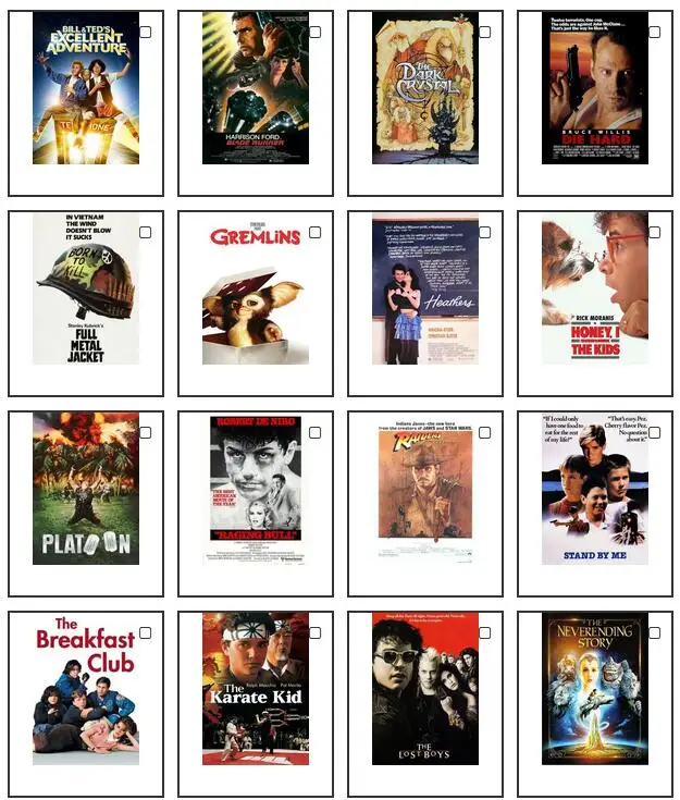 

42style Choose Classic 80s Movie Print Art Canvas Poster For Living Room Decor Home Wall Picture