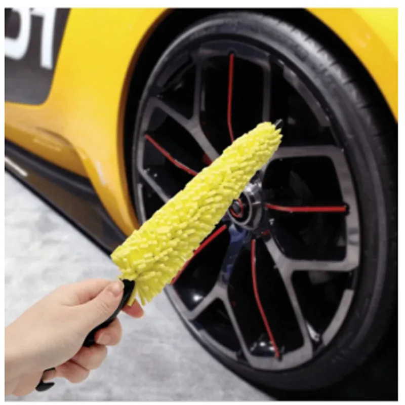 Sponge Tire Cleaning Brush Wheel Hub Brush Steel Bell Multi-purpose Car Cleaning