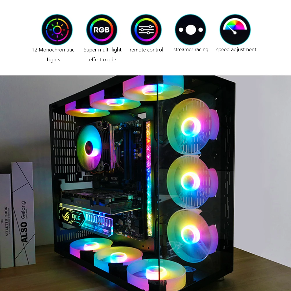 COOLMOON 30cm RGB Aluminum Alloy LED Strip Light