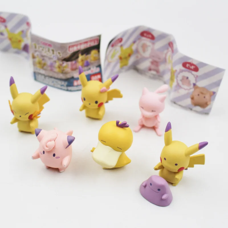 Pokemon Pikachu Cute Variable Psyduck Mewtwo Mystery Box Blind Boxs Kawaii Desktop Decor Action Figure Toy Gifts