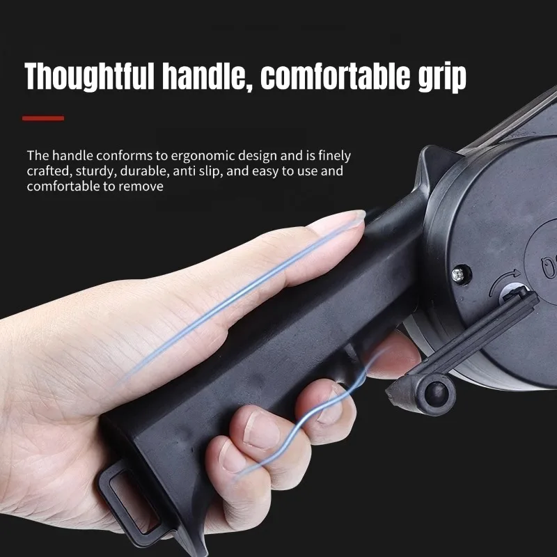 Hand-cranked Air Blower Small Manual Blower Combustion Aid Hand Cranked Hair Dryer Outdoor Barbecue Hair Dryer Barbecue Utensils