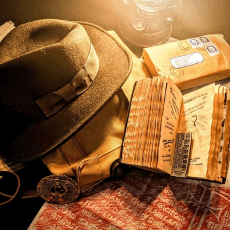 Indiana Jones Graal Diary Classic Movie Prop Replica Fans Gift Retro Spiral Notebook Notepad Vintage Leather Notes Decor Gifts