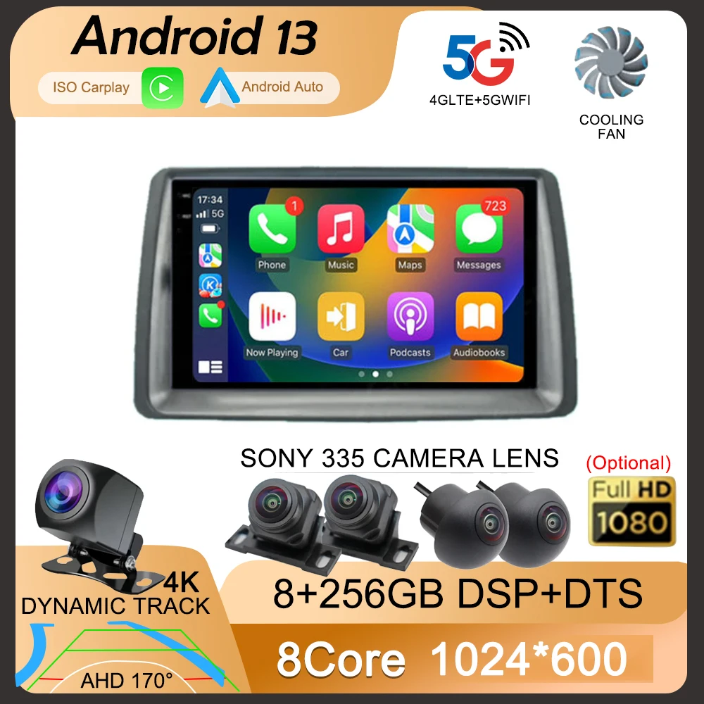 

7 inch 1024*600 Android 13 For FIAT Panda 2003- 2012 Car Multimedia Player Auto Navigation Stereo Head Unit BT WIFI DSP WIreless