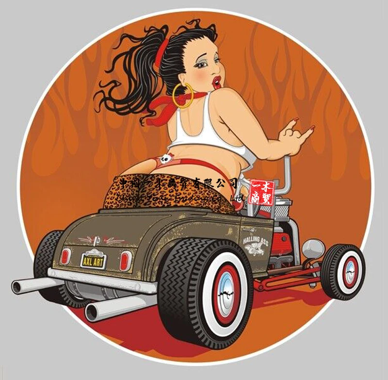 Sticker Pinup Hot Rod Sexy Girl Pin Up Sticker Truck Auto Moto