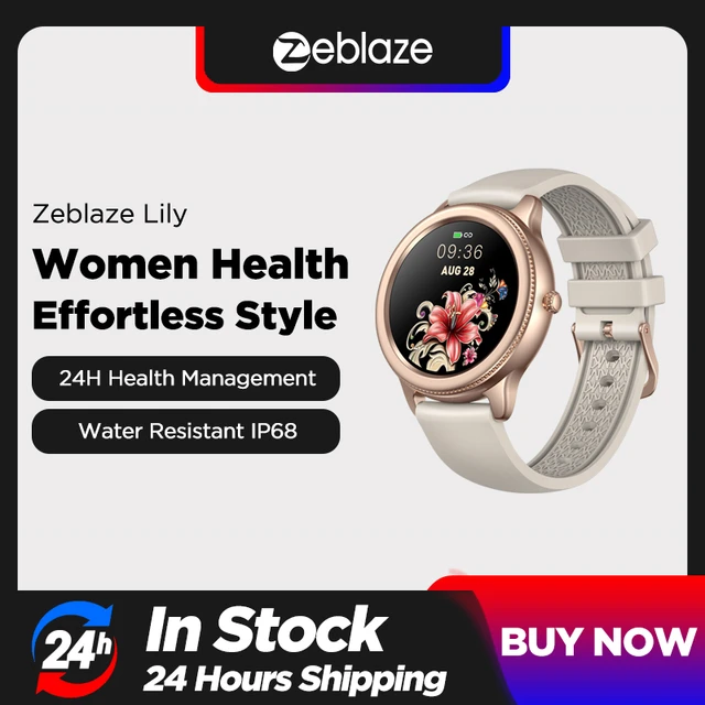 جديد 2021 Zeblaze زنبق المرأة ساعة ذكية حالة الألومنيوم IP68 مقاوم للماء  سوار جميل الصحة واللياقة البدنية تتبع بطارية 30 يوما - AliExpress