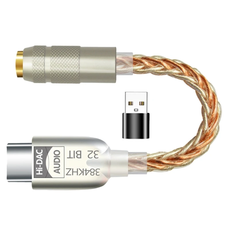 USB C DAC 컨버터, 32 비트 384KHz USB C-3.5mm 어댑터, ALC5686 칩, USB C 헤드폰 어댑터, 3.5mm DAC, 직송