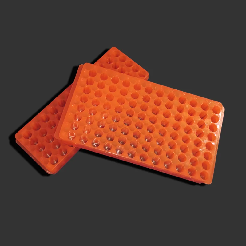 1PC Lab Plastic Double-sided Centrifuge Tube Rack with 96holes, 0.5/1.5ml PCR /EP Tube Shelf Sampling Pipe Holder Hole