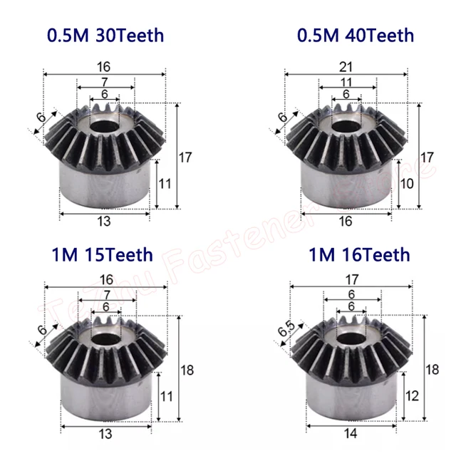 HOMEXO Ingranaggio Cilindrico 1M - In Acciaio 45# Per Trasmissione, Spessore 10mm, Scelta Denti 29T-60T - Foto 2