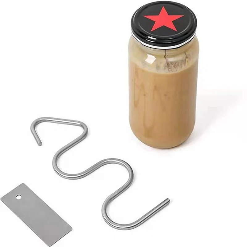 

Natural Peanut Butter Stirrer Fits Jars Kitchen Stirring Gadget Stainless Steel Material For Mixing Various Butter & Jam