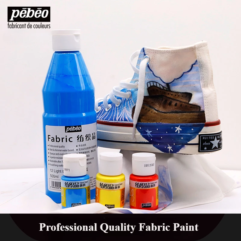 Fabric Paint Permanent 29ml/500ml for Clothes Non-Toxic Textile DIY Crafts T-shirts Shoes Jeans Bags Canvas