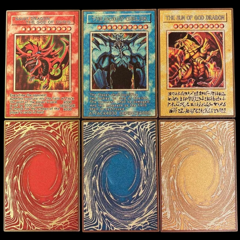 

Yu-Gi-Oh! Animation Characters Sky Dragon Obelisk Tormentor The Winged Dragon of Ra Comic Version Metal Anime Collection Card