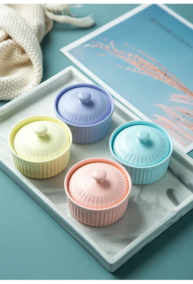 Description Picture 6 of itemHot Sale New Small Ceramic Cooking Pots with Lid Home Used Steamed Egg Stew Soup Pot Cheap Oven Hotpot Casserole Thermal Cooker