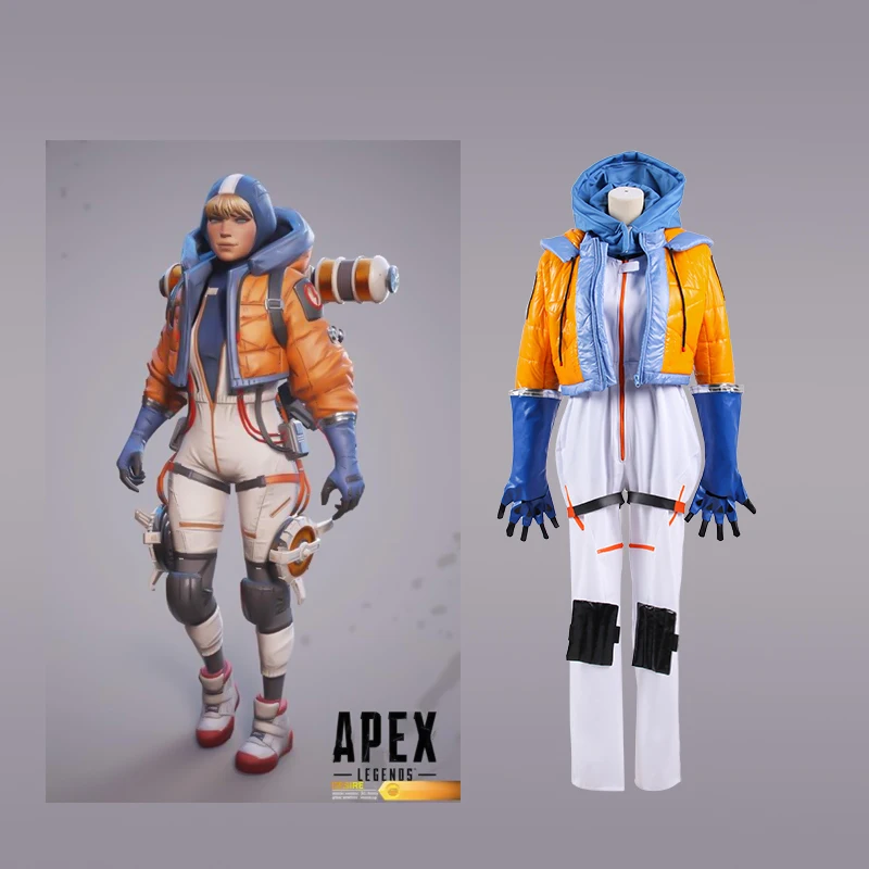 

Apex Legends Cosplay Costumes Wattson Game Women's Hooded Jacket Gloves Accessories Comic Show Clothes Halloween Party Costume