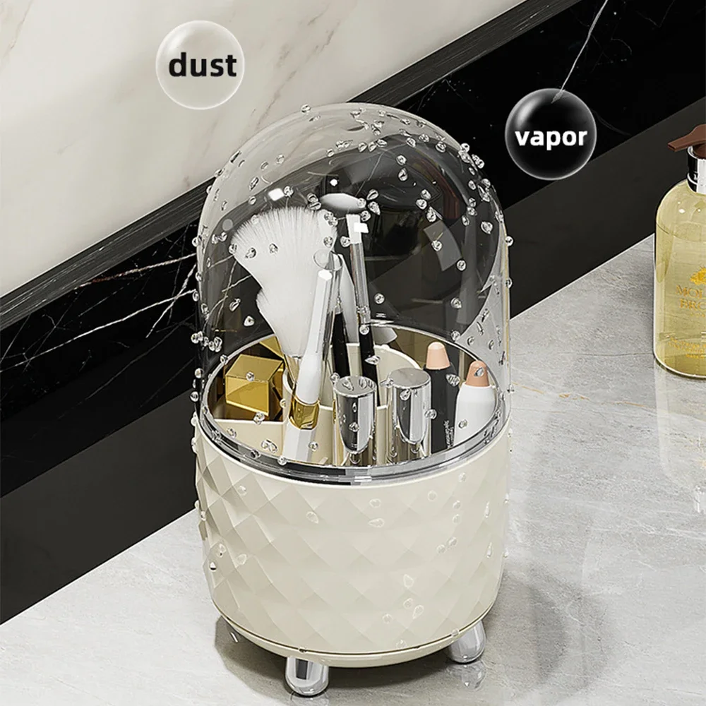 360-degree Rotating Makeup Stand for Cosmetics Storage and Organization Household Items Room Gadgets Cosmetic Jewelry Container 5