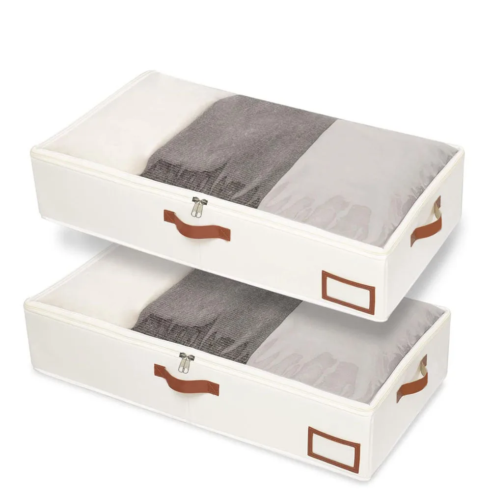 1 borsa porta abiti pieghevole di grande capacità, contenitore sotto il letto per trapunte con coperchio, organizer per armadio_voghion.com