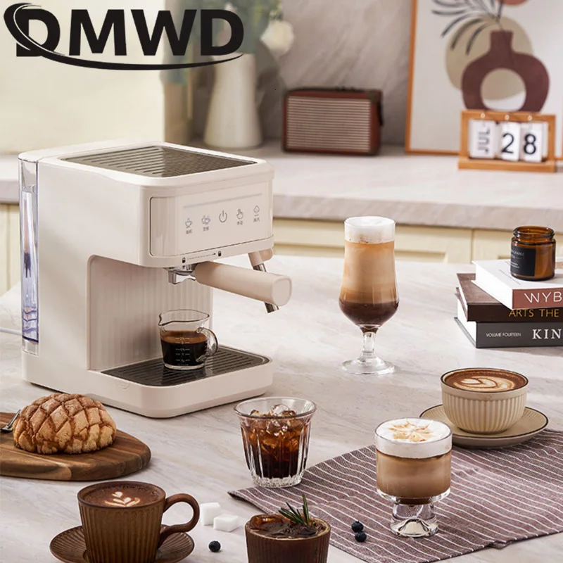 110V/220V Pump Press Coffee Machine 20Bar Pressure Italian Espresso Coffee Maker Semi-Automatic  Milk Foam Steam Coffee Machine 5