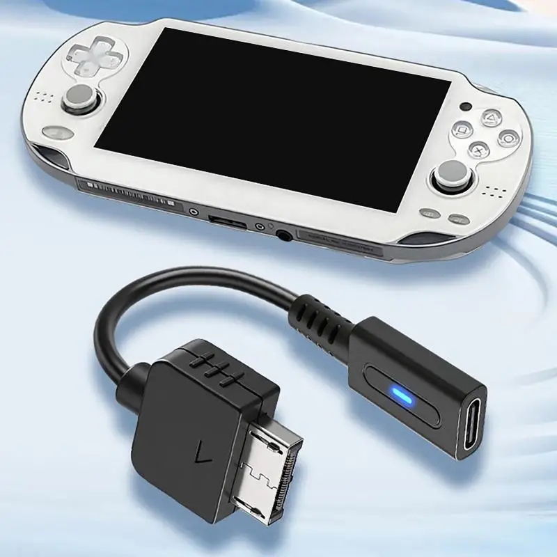 새로운 1/3Pcs PD USB C 케이블 Vita1000 컨트롤러 충전 어댑터 유형 C LED 변환 코드 P S Vita1000 콘솔 파워용