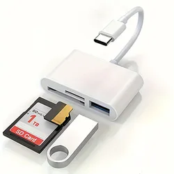 Universal Multi - Function Type - C Memory Card Reader Adapter (WHITE)