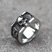  2022 NEW Men's 316L stainless steel rings Vintage SKULL RING for teens punk fashion Jewelry Gift free shipping 