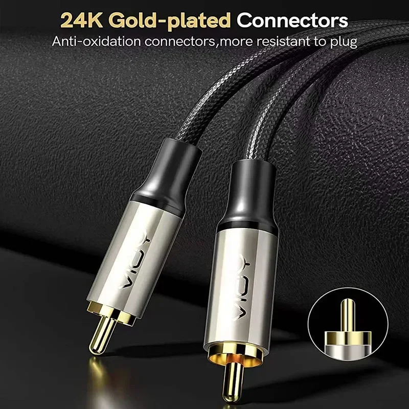 SOUNDFAM Digital Coaxial Audio Cable - Gold Plated RCA Subwoofer Cable For Home Theater (3.3ft)
