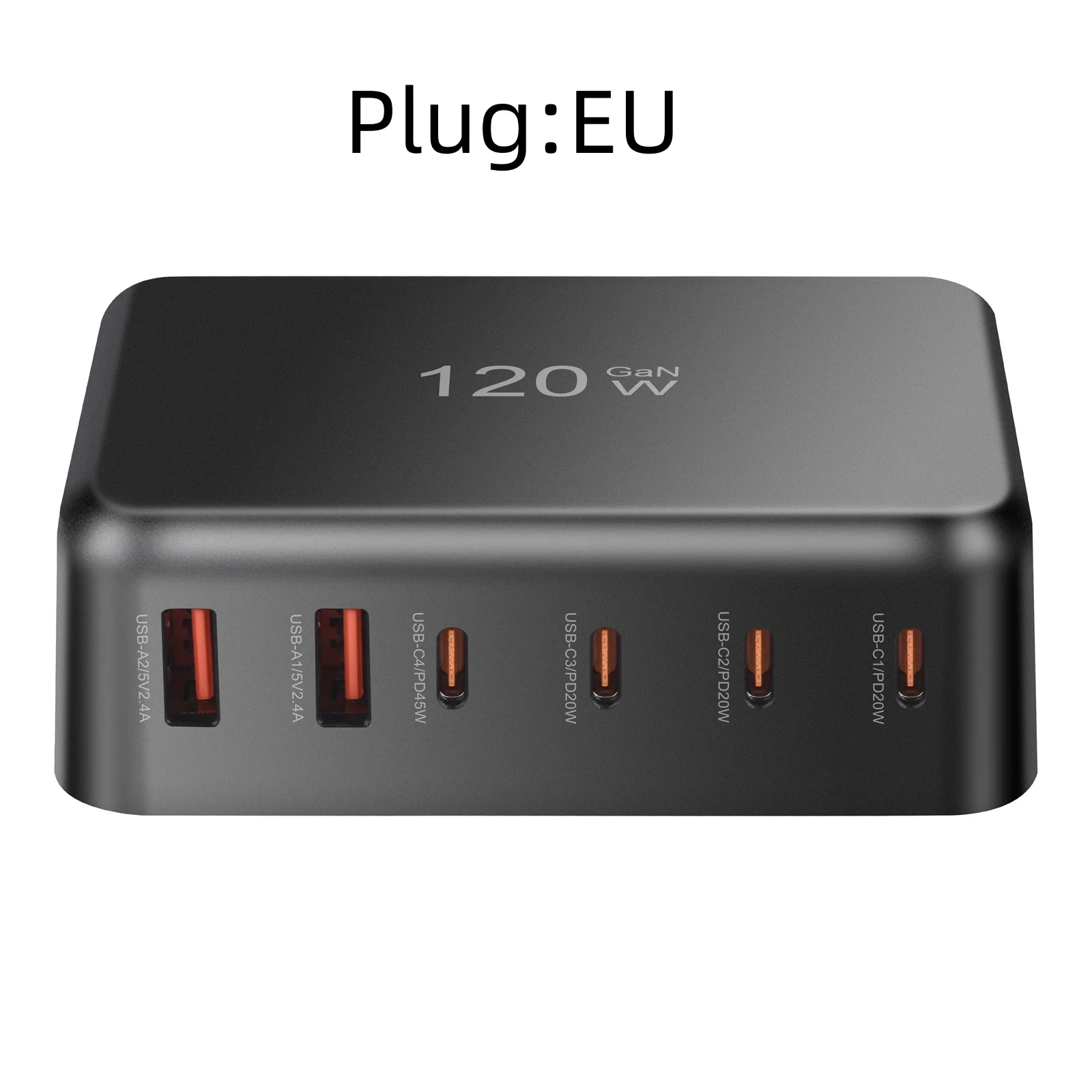 120W GaN 6-Port USB-C Fast Charging Station