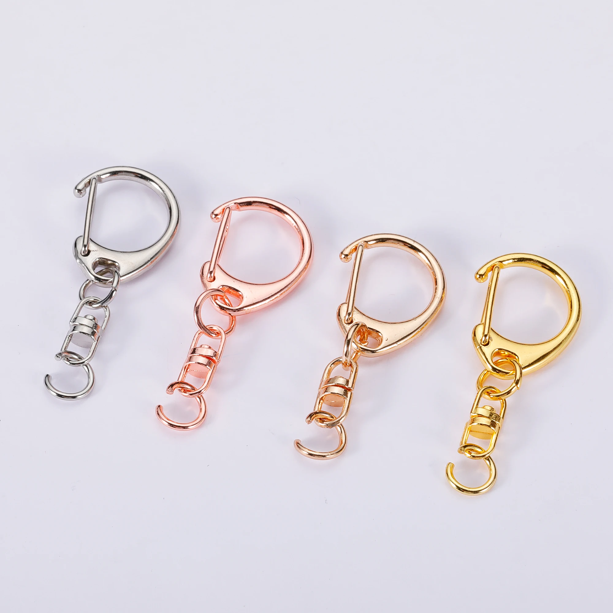 10pcs C 버클 회전 걸쇠 열쇠 고리 8 모양 키 체인 Sleutelhanger 반지 금속 후크 클립 작은 걸쇠 보석 만들기 도매