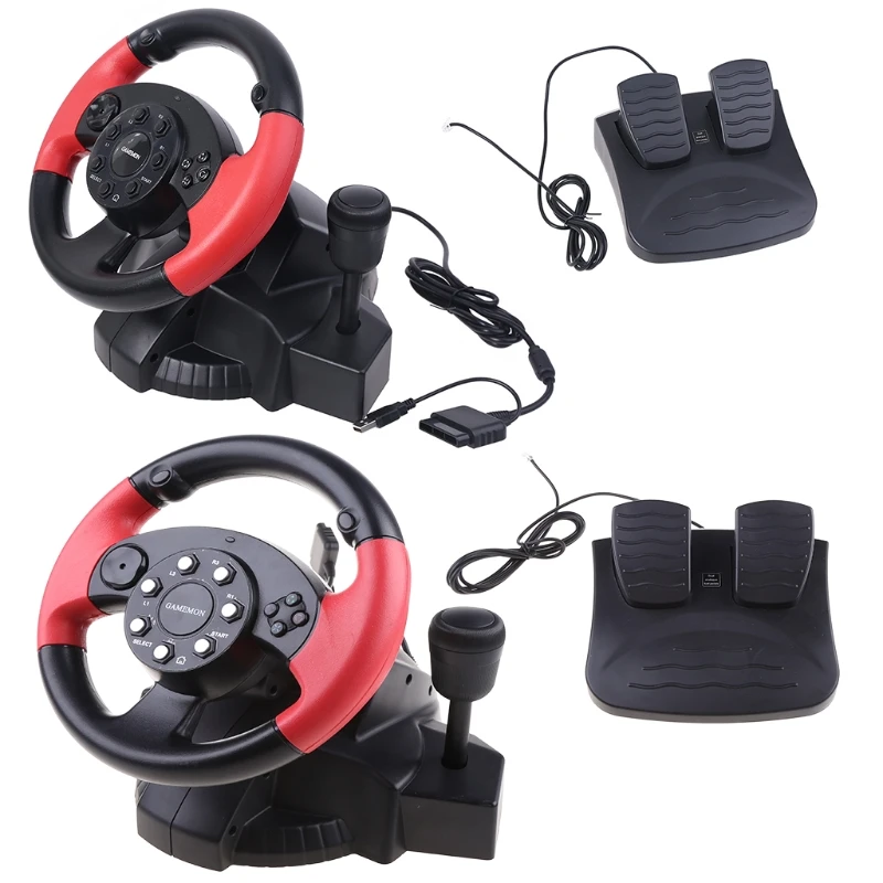 Gamepad Steering Wheel For FT33D3 D7 Series 200 Degree Rotation Angle Dual Motor Vibration For PS3/for PS2/PC Drop Shipping