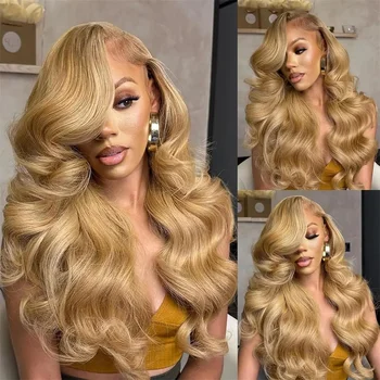 27# Honey Blonde Bundles Body Wave Human Hair Bundles Malaysian Remy Hair Weave 100% Virgin Unprocessed Human Hair Extensions 1