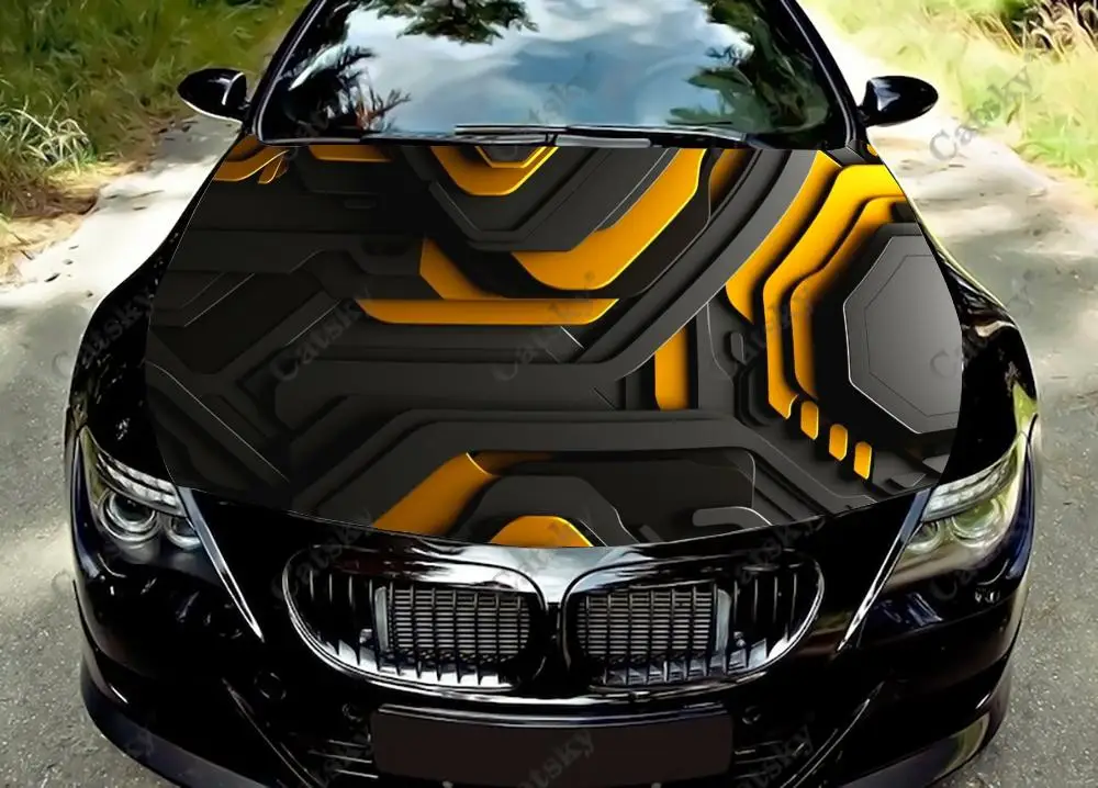 

Виниловые наклейки на автомобильные капоты, с металлическими поверхностями