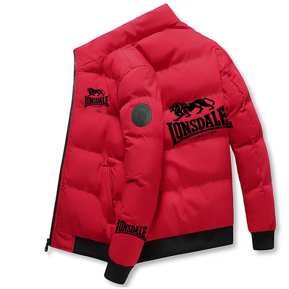Lonsdale Men's New Stand Collar Cotton Jackets Warmer Zipper Hoodies Sports Casual Fashion Outwear Coats Tops men bomber jackets