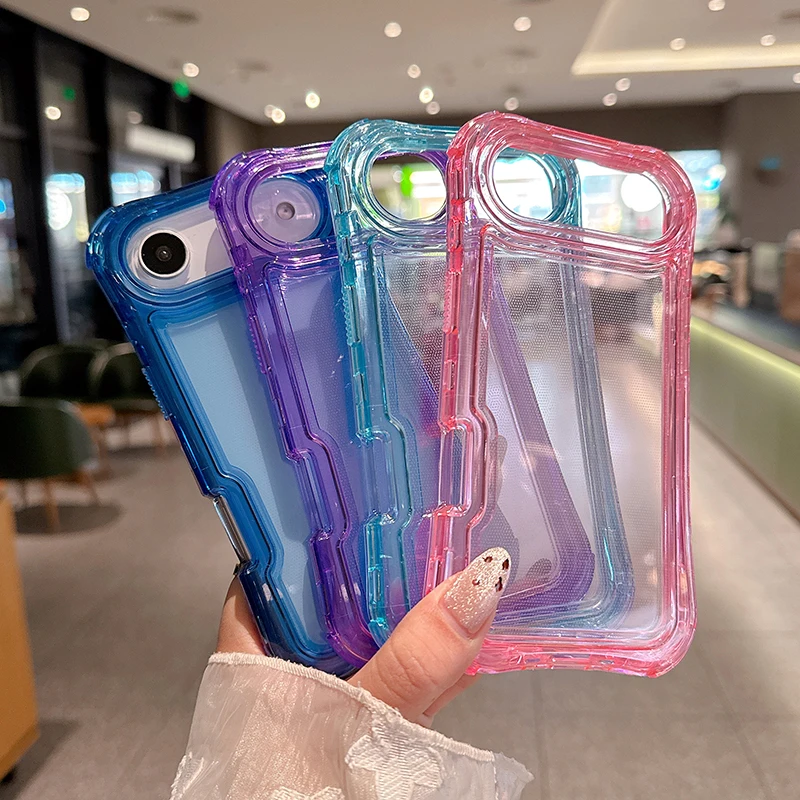 Premium Heavy Duty 3-in-1 Coloured Clear Anti-Drop Phone Case, Shockproof Protective Cover