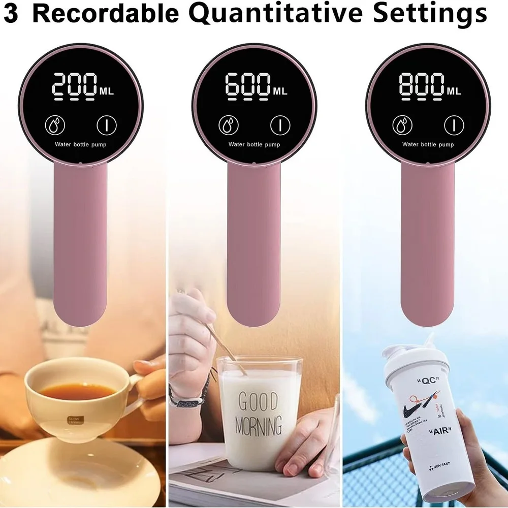 Electric Water Dispenser Foldable Automatic Water Pump Bottle With LED Display USB Charging Household Barreled Water Dispenser 6