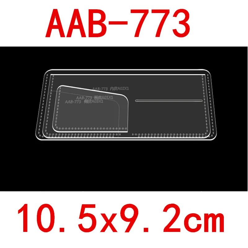 Acrylic Simple Card Wallet Stencil Leather Pattern Template DIY Leathercrafts Tools 1Set