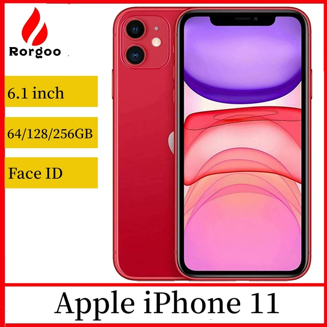 Original unlocked Apple iPhone 11 64GB/128GB/256GB 3110mAh dual 12MP camera A13 6.1 inch LCD IOS LTE 4G iphone11 Mobile phone