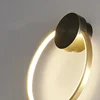 Brass Ring LED Wall Lights Home Art Deco Free Collocation Sconce for Parlor Dinning Room Bedside Stairs Nordic Round Lamp 6
