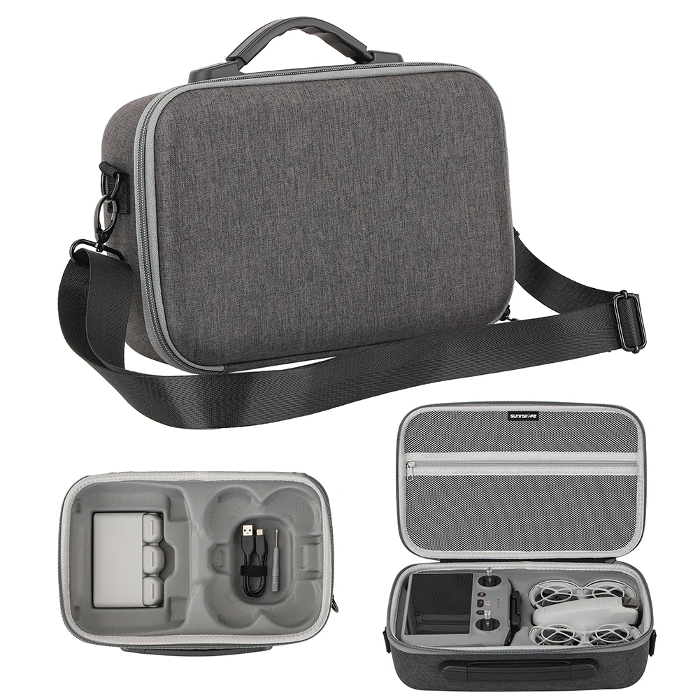 Portable Carrying Case Protective Shoulder Bag Travel Bag Shockproof Case for DJI Neo Drone and RC 2 Remote Controller
