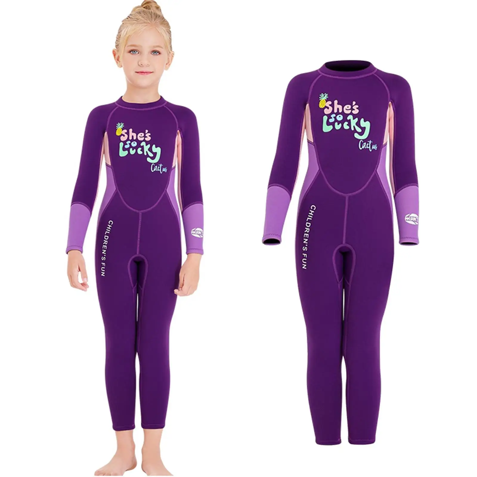 Kids One-Piece Swimsuit Neoprene Wetsuit for Boys Girls Children Wetsuit Sun Protection Swimwear Swimming Diving Scuba Wet Suit 6
