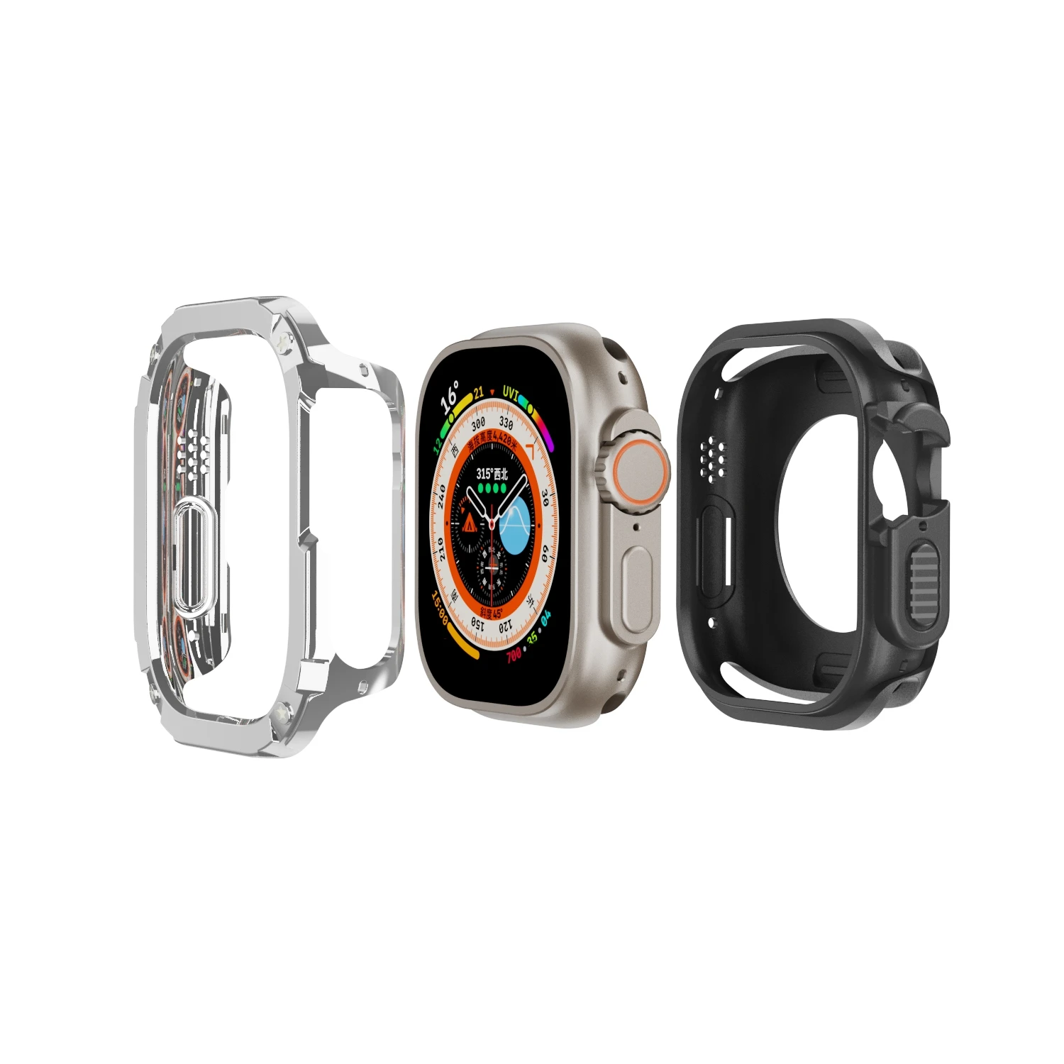 Rugged Shock-Resistant Apple Watch Case - No Screen Protector