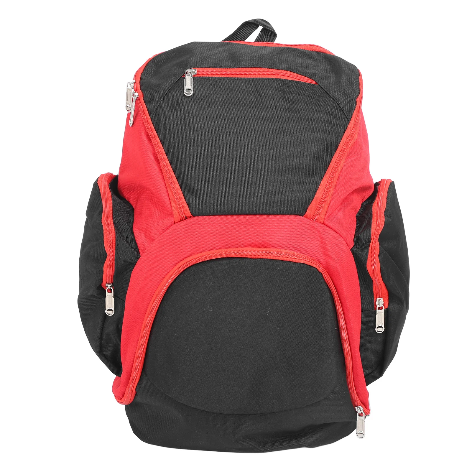 Basketball Backpack Black Red Multifunctional Large Capacity with Multiple Storage Pockets Compartments Basketball Sports Bag