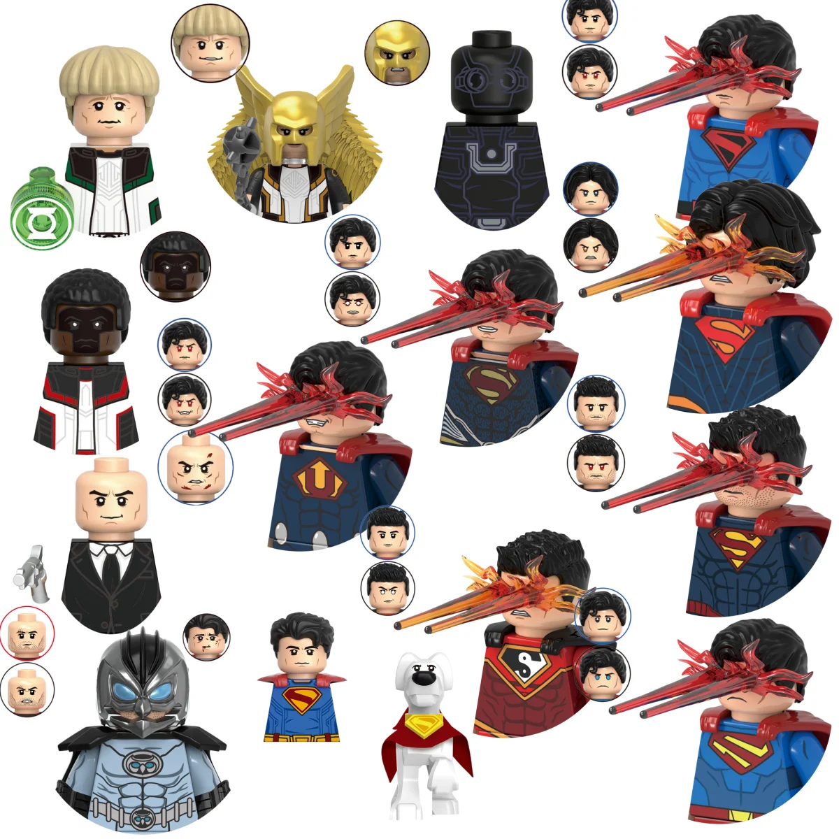 Caja Sorpresa de Mini Bloques de Construcción G0190, Figuras de Goblin Grande, Spiderman, Iron Man, Venom, Capitán Hawk, Deadpool, Armadura, Juguete de Regalo de Navidad