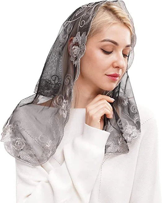 Spanish Style Lace Mantilla Women Head Covering Church Catholic Veil catholic church veil
