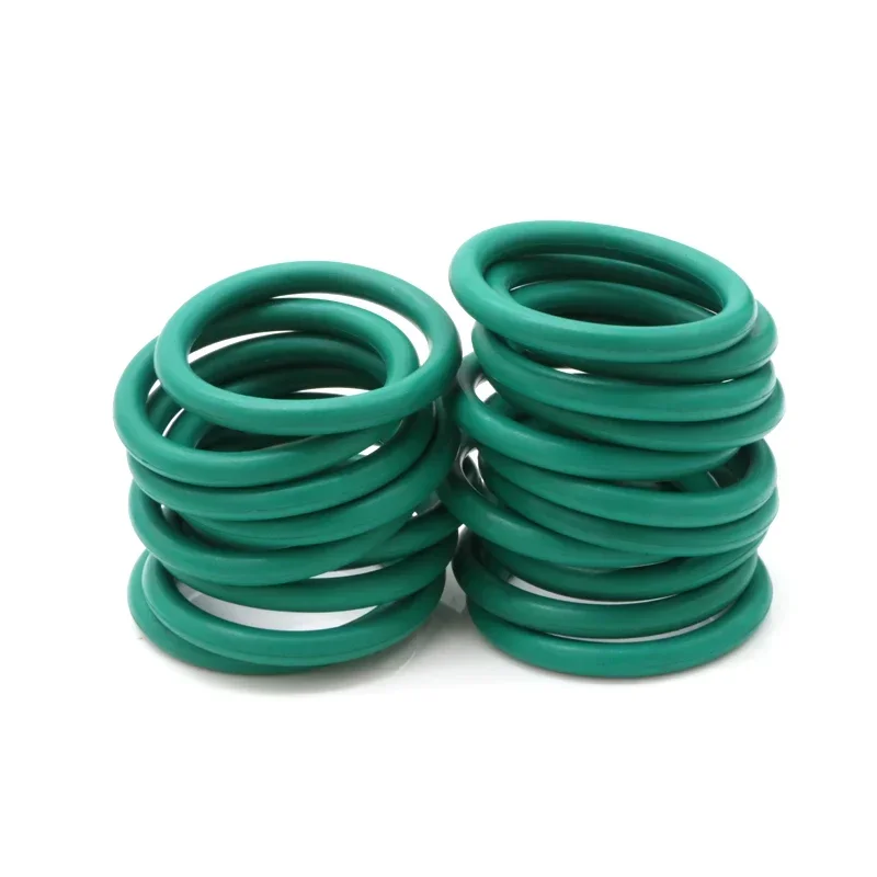10pcs CS 3.5mm OD 10 100mm 녹색 FKM 불소 고무 O 링 씰링 가스켓 절연 오일 고온 저항 녹색