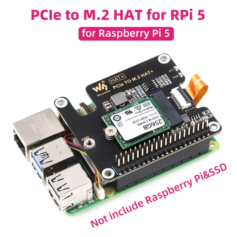 Raspberry-Pi-5-PCIe-to-M-2-HAT-NVME-High-Speed-Expansion-Board-with-16P ...