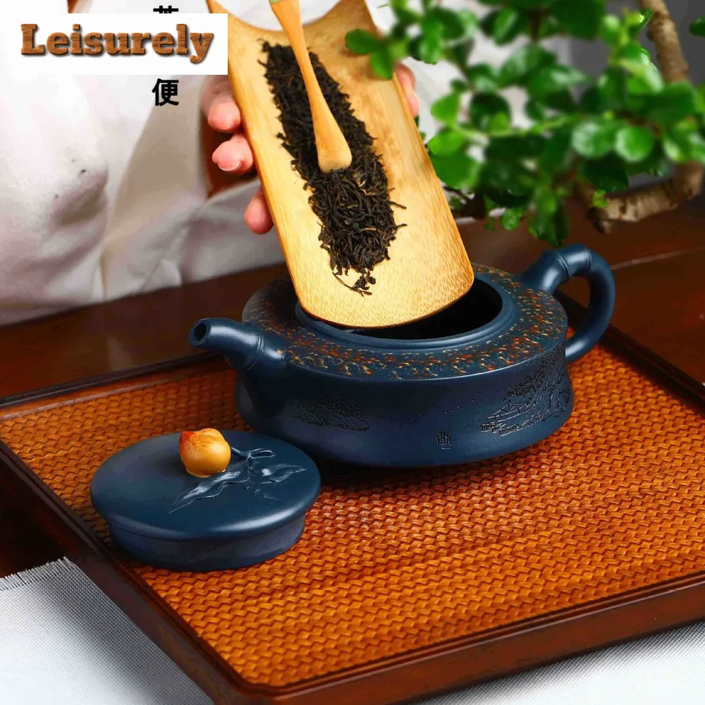 350ml Yixing Purple Clay Teapots Famous Handmade Tea Pot Azurite Clay Beauty Kettle Chinese Zisha Tea Set Teaware Collection