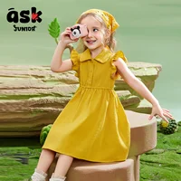 Ask Junior Girls Summer Summer Summer Vacation Season Children’s Skirt Children’s Dress Lace Sleeve College Style Princess Dress