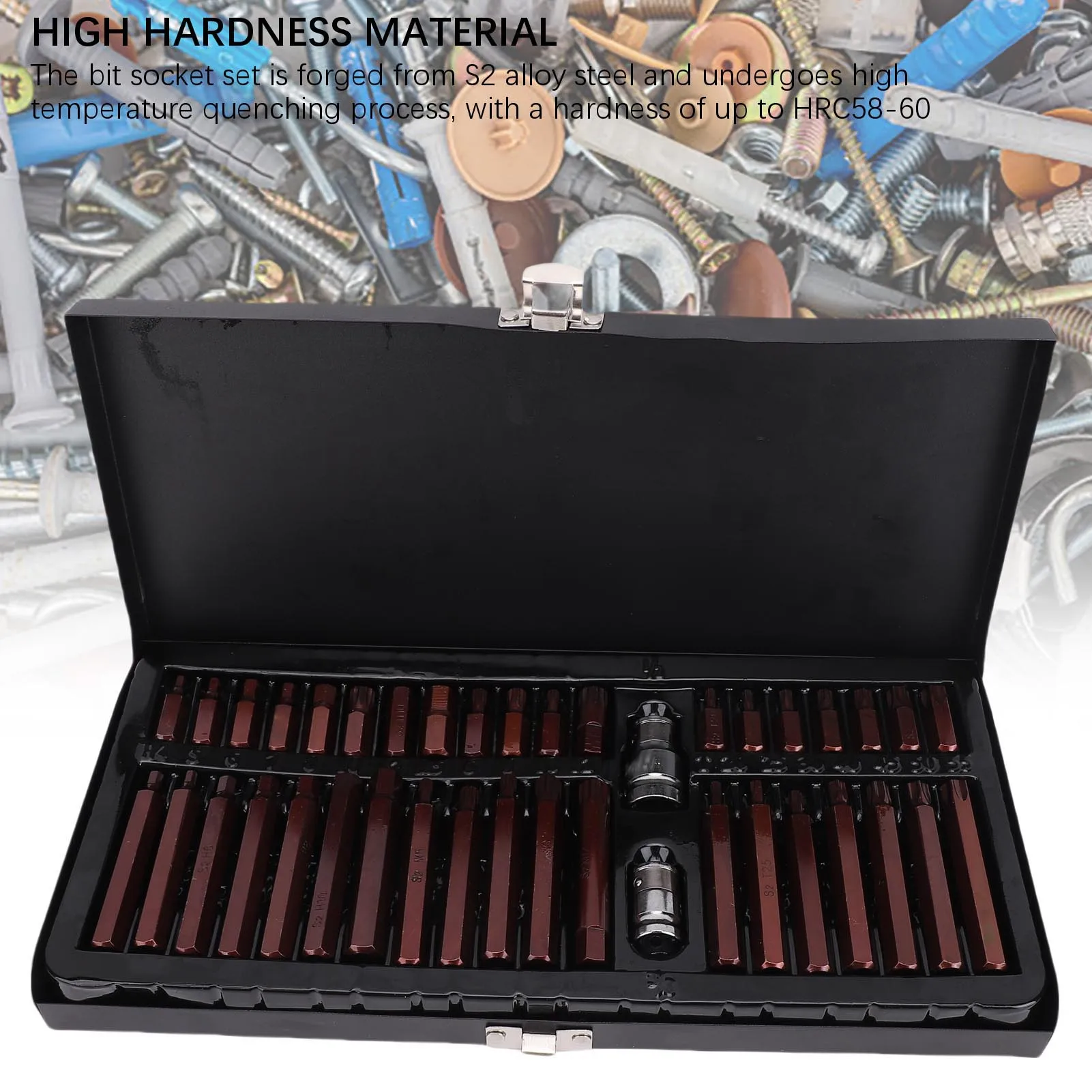 Automotive  Bit Socket Set Bit Socket Set Star Hex 3/8in Cr V  Alloy Steel High Torsion for Automotive