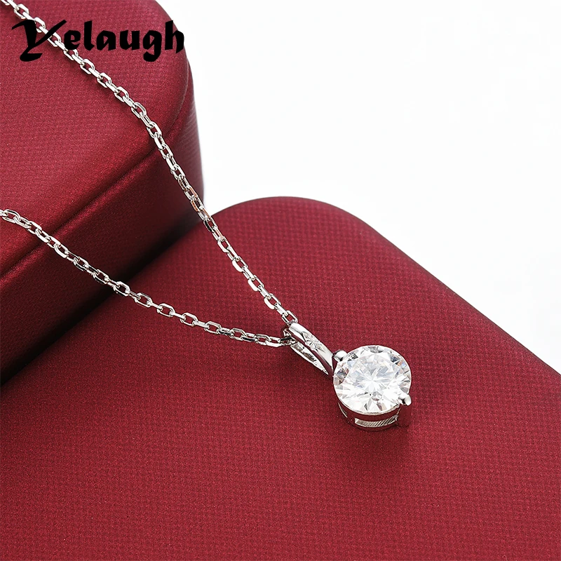 Yelaugh 1Ct D Color Vvs1 Ciondolo Moissanite Donna 925 Sterling Silver 40 + 5Cm Collana A Catena Matrimonio Fine Jewelry Regalo All'Ingrosso