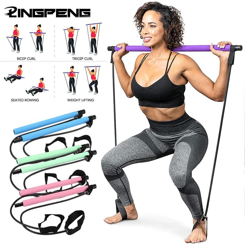 Multi-functional Pilates Yoga Stretch Resistance Bands Fitness