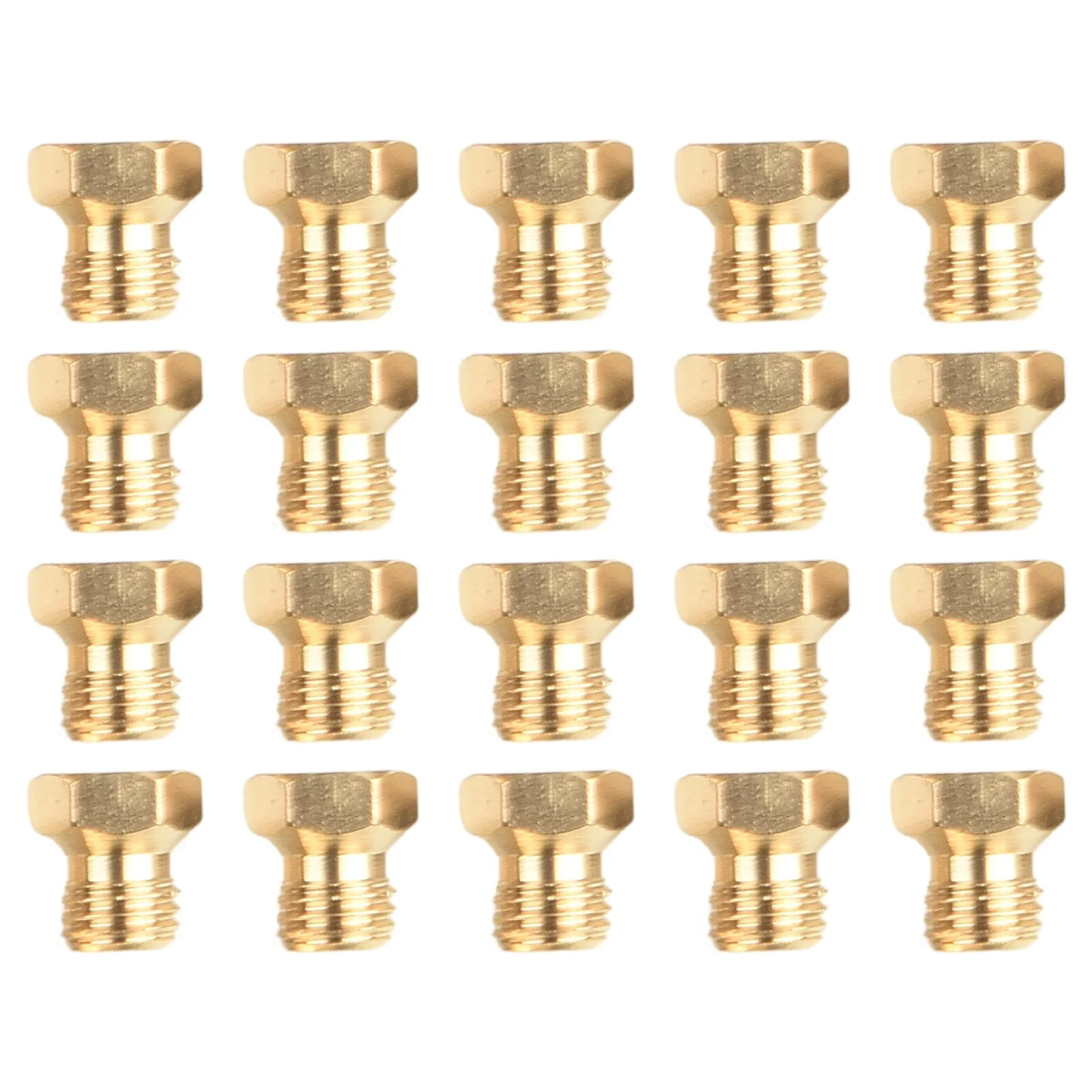 20PCS Propane Gas Nozzles 0.5mm Orifice Brass Jet Nozzle Propane Burner Orifice Kit Grill Replacement Parts LP Gas M6*0.75mm